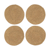 Keso Round Woven Placemats - Brown - Set of 4
