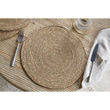 Keso Round Woven Placemats - Brown - Set of 4