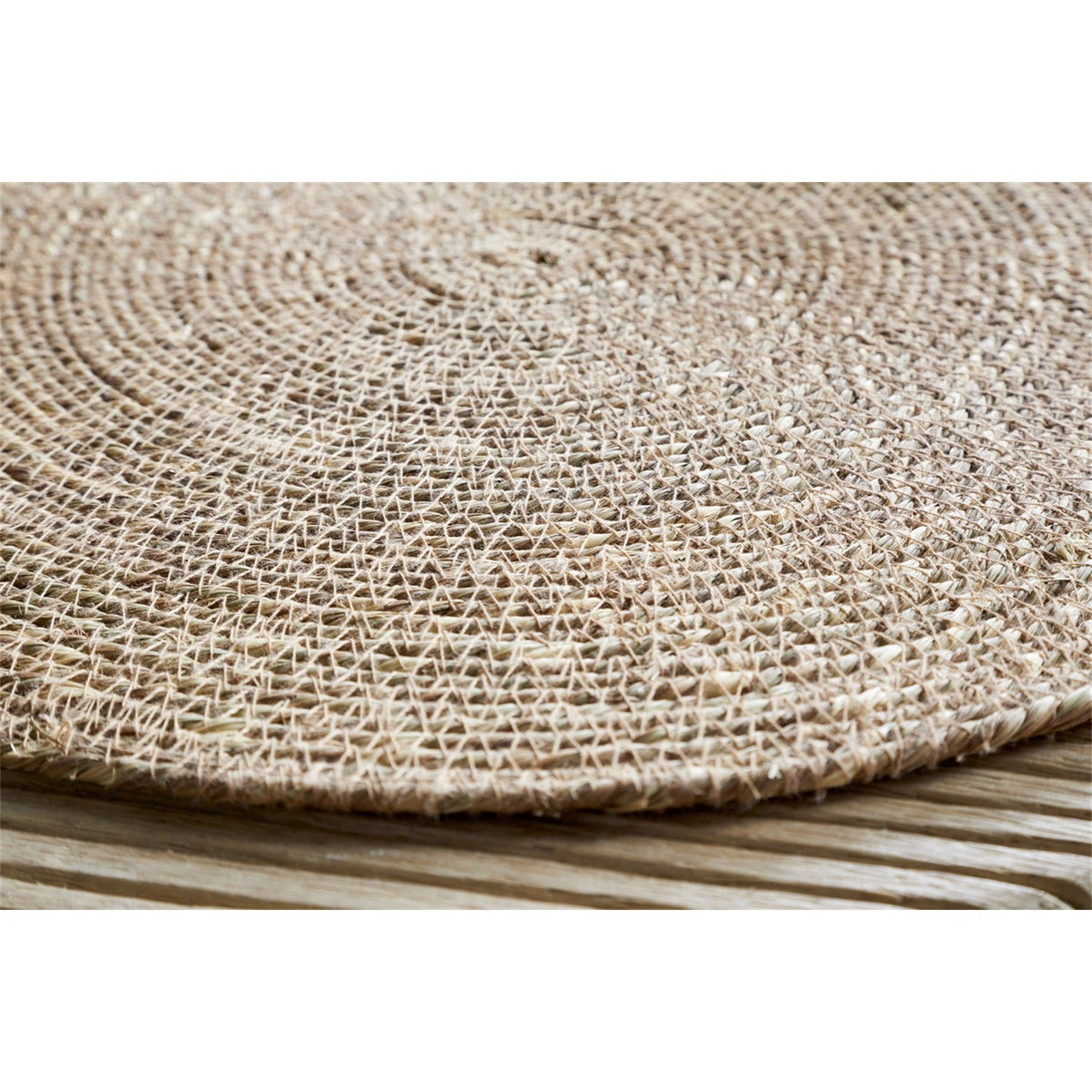 Keso Round Woven Placemats - Brown - Set of 4