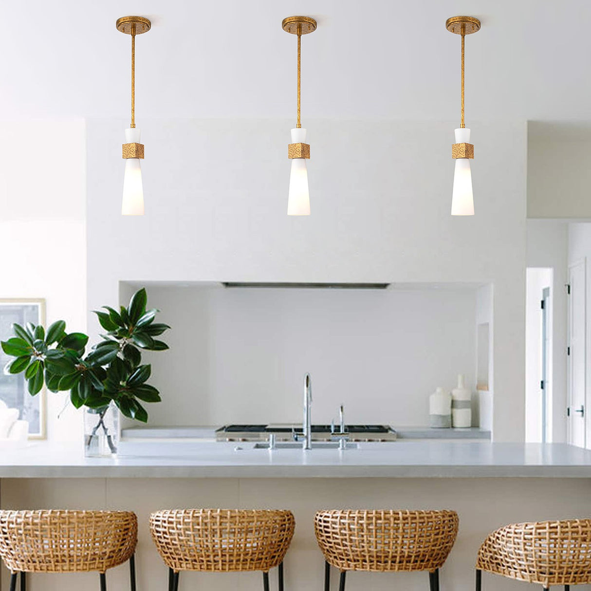 Kristy 1 Light Mini Pendant Light - Distressed Gold