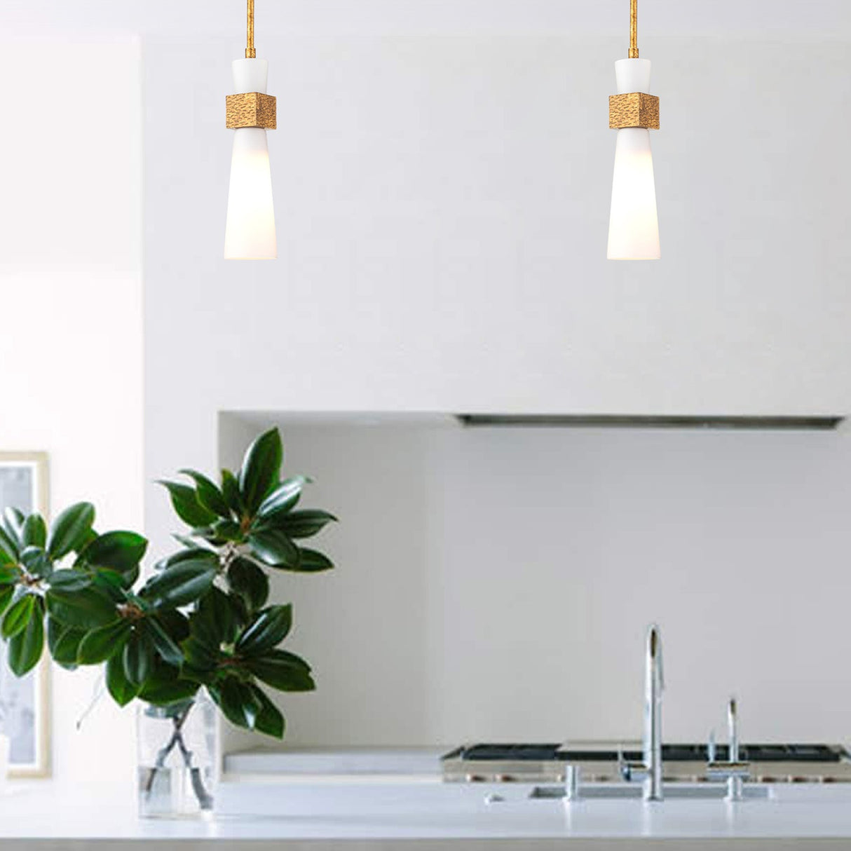 Kristy 1 Light Mini Pendant Light - Distressed Gold