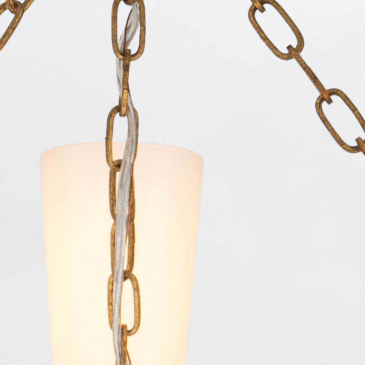 Kristy 3 Light Chandelier - Distressed Gold