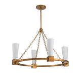 Kristy 4 Light Chandelier - Distressed Gold