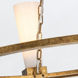 Kristy 4 Light Chandelier - Distressed Gold