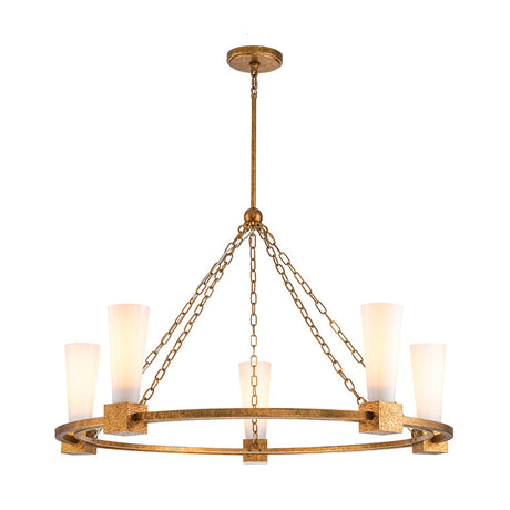 Kristy 5 Light Chandelier - Distressed Gold