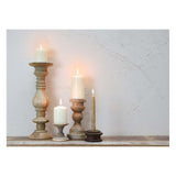 Kibibi Mango Wood Candlestick - Natural