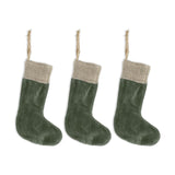 Karru Mini Christmas Stocking - Forest Green - Set of 3
