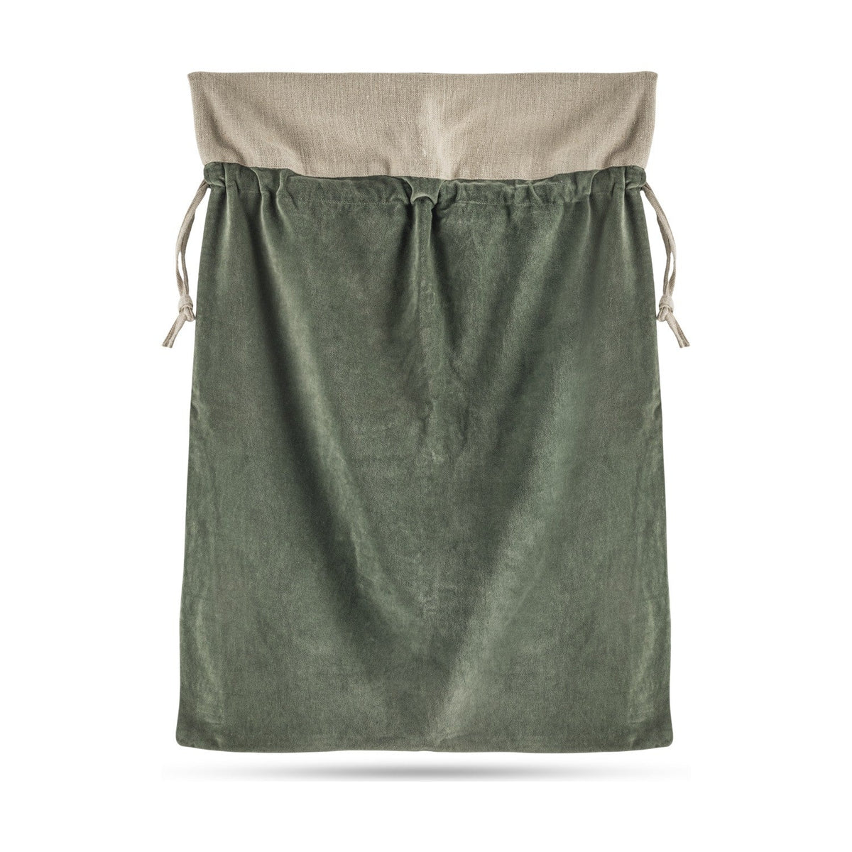 Karru Cotton Velvet Christmas Sack - Forest Green