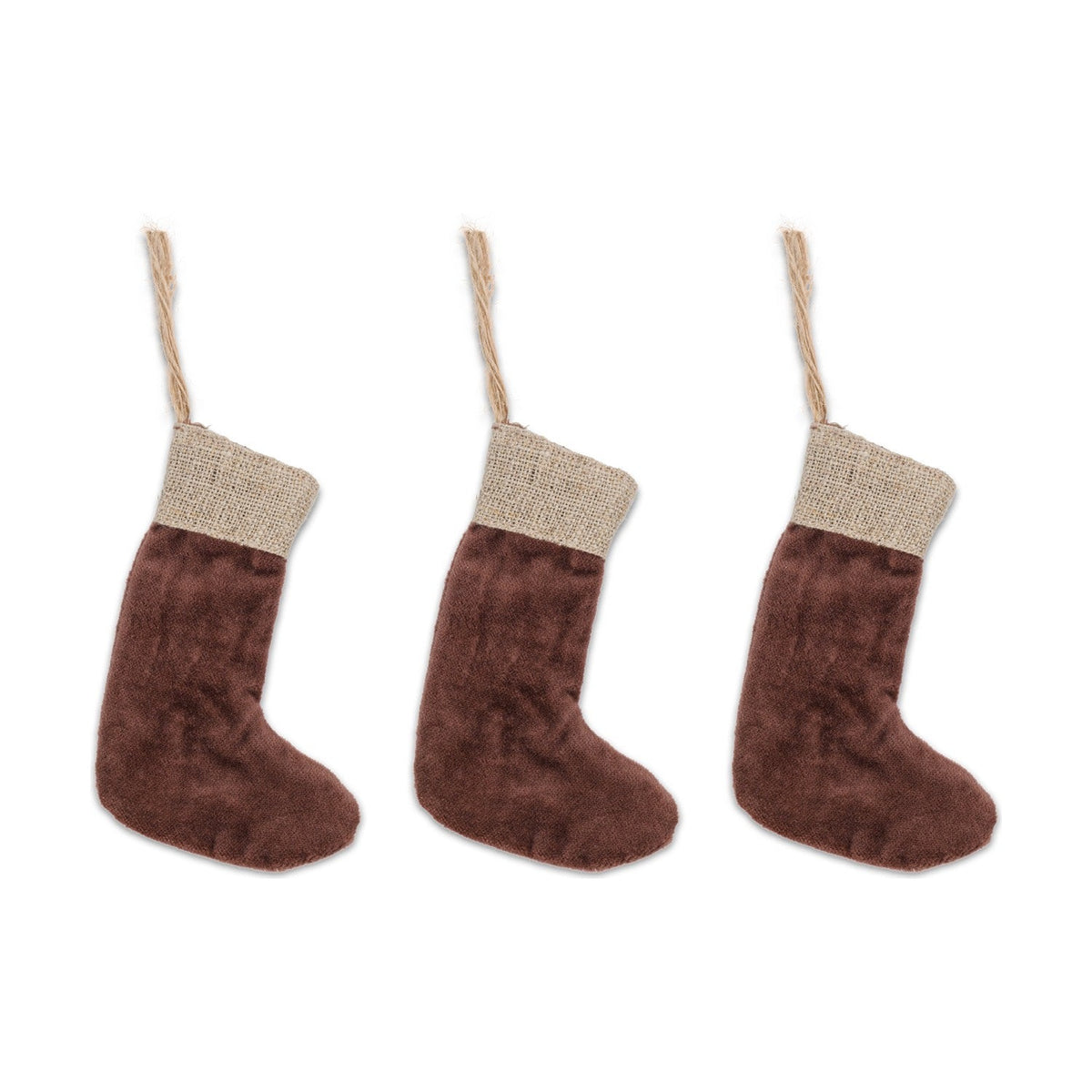 Karru Mini Christmas Stocking - Rich Mocha - Set of 3