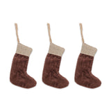 Karru Mini Christmas Stocking - Rich Mocha - Set of 3