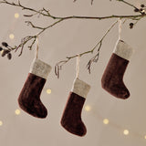 Karru Mini Christmas Stocking - Rich Mocha - Set of 3