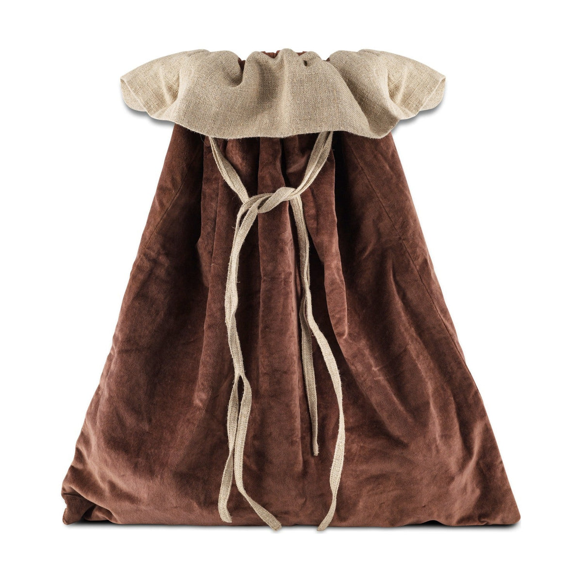 Karru Cotton Velvet Christmas Sack - Rich Mocha