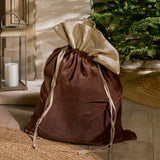 Karru Cotton Velvet Christmas Sack - Rich Mocha