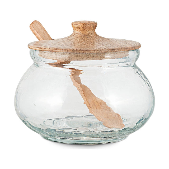 Kali Round Glass Storage Jar - Natural & Clear