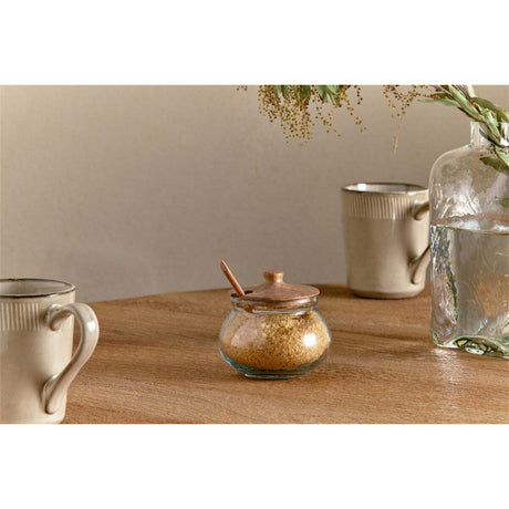 Kali Round Glass Storage Jar - Natural & Clear