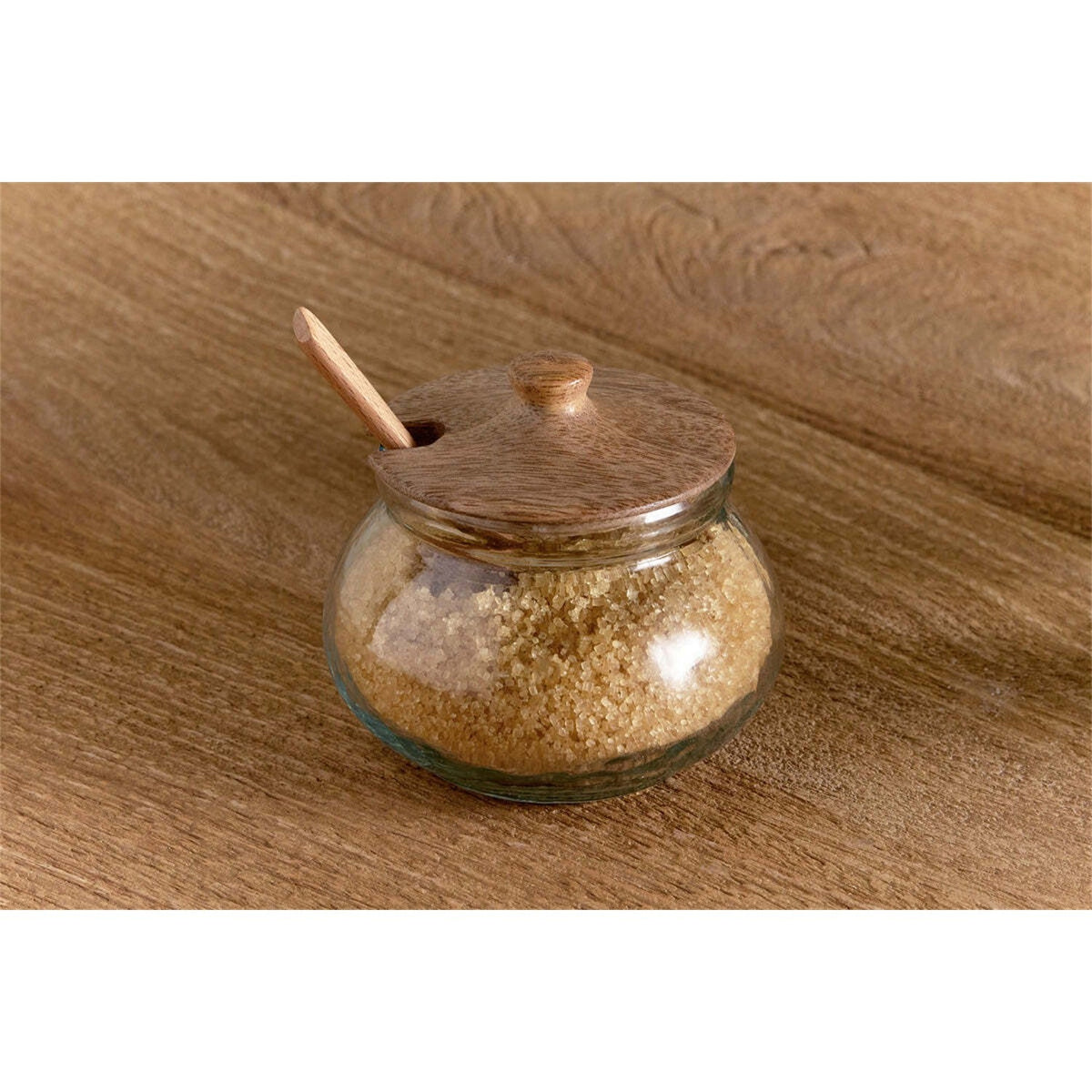 Kali Round Glass Storage Jar - Natural & Clear
