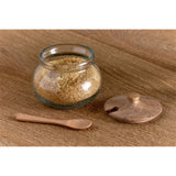 Kali Round Glass Storage Jar - Natural & Clear