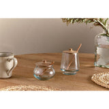 Kali Round Glass Storage Jar - Natural & Clear