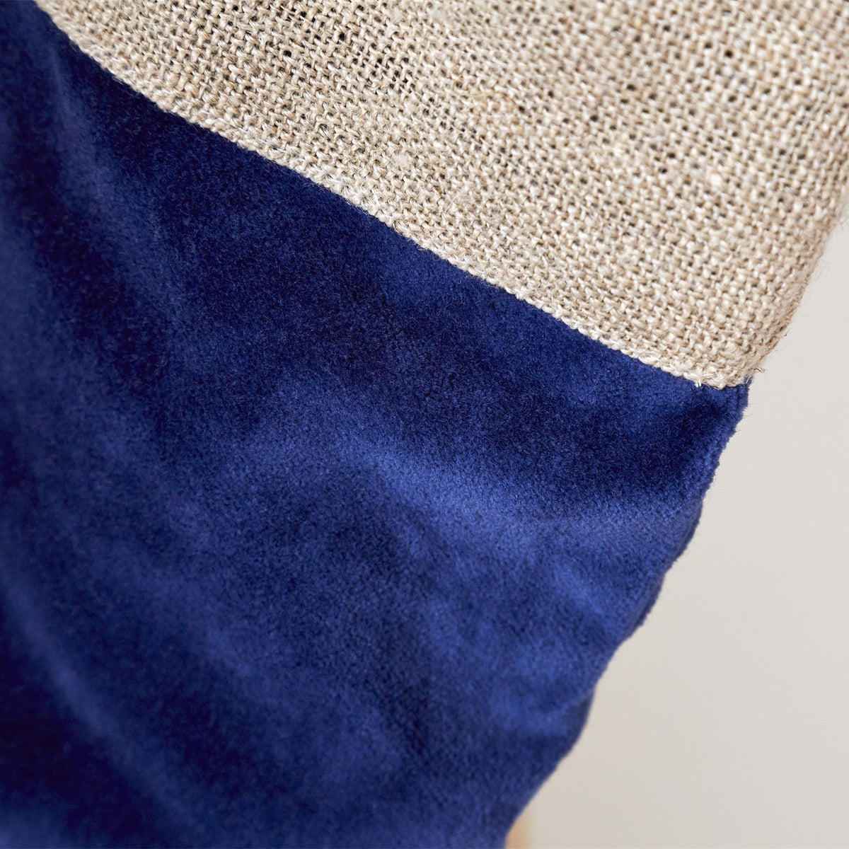 Karru Cotton Velvet Christmas Stocking - Indigo