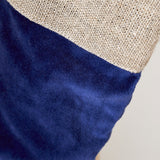 Karru Cotton Velvet Christmas Stocking - Indigo