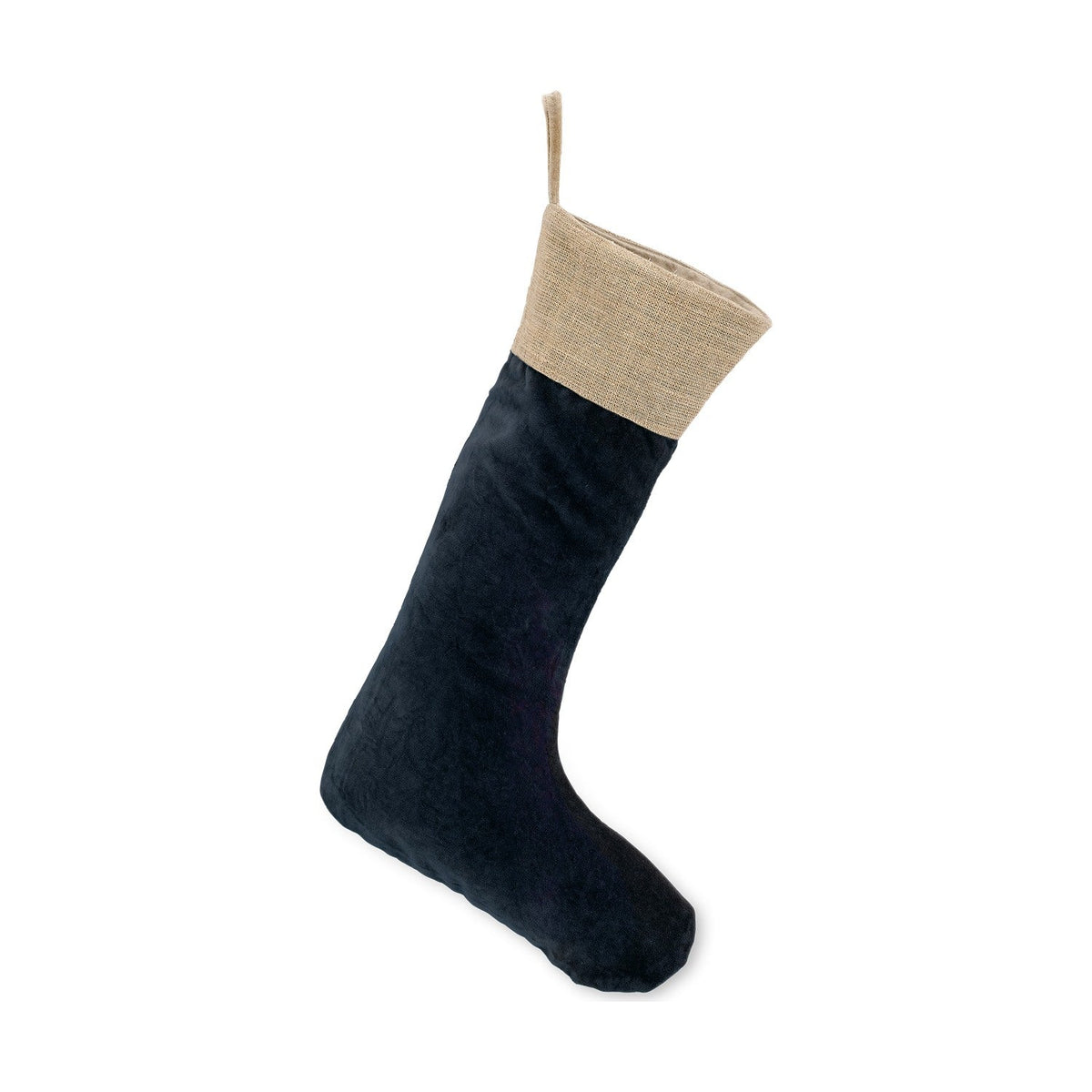 Karru Cotton Velvet Christmas Stocking - Indigo