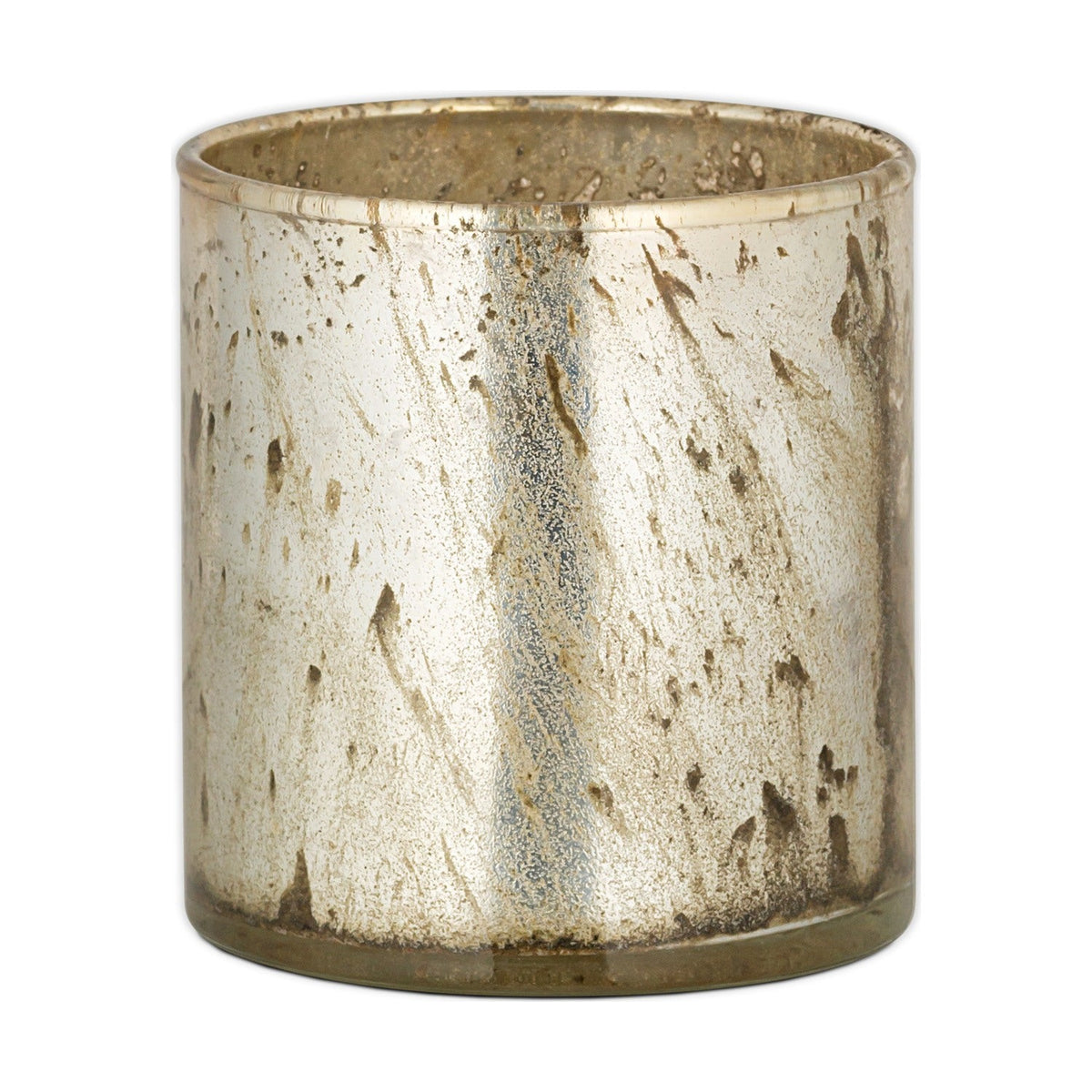 Kunjari Small Glass Tealight Holder - Rustic Gold