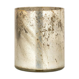 Kunjari Large Glass Tealight Holder - Rustic Gold