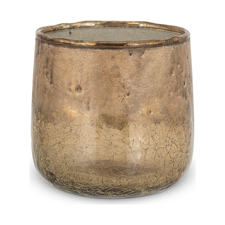 Konara Small Glass Tealight Holder - Copper Smoke