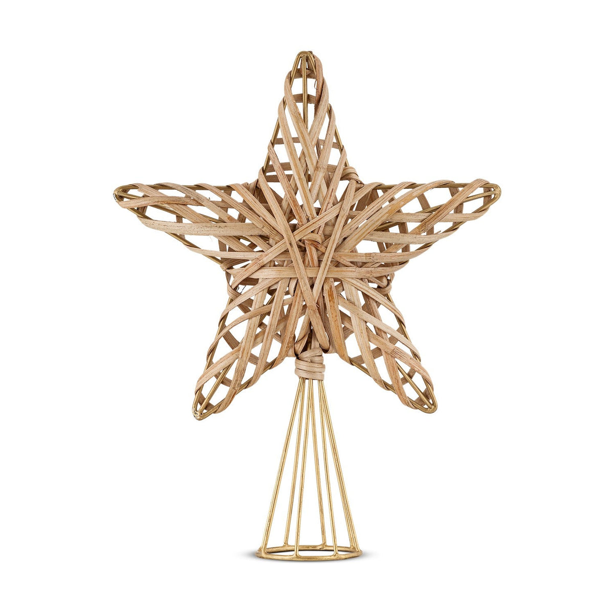 Katana Cane Star Christmas Tree Topper - Natural
