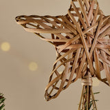 Katana Cane Star Christmas Tree Topper - Natural