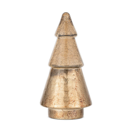 Konara Small Glass Christmas Tree - Gold Crackle