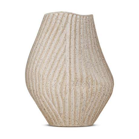 Kalai Small Organic Shape Ceramic Vase - Natural