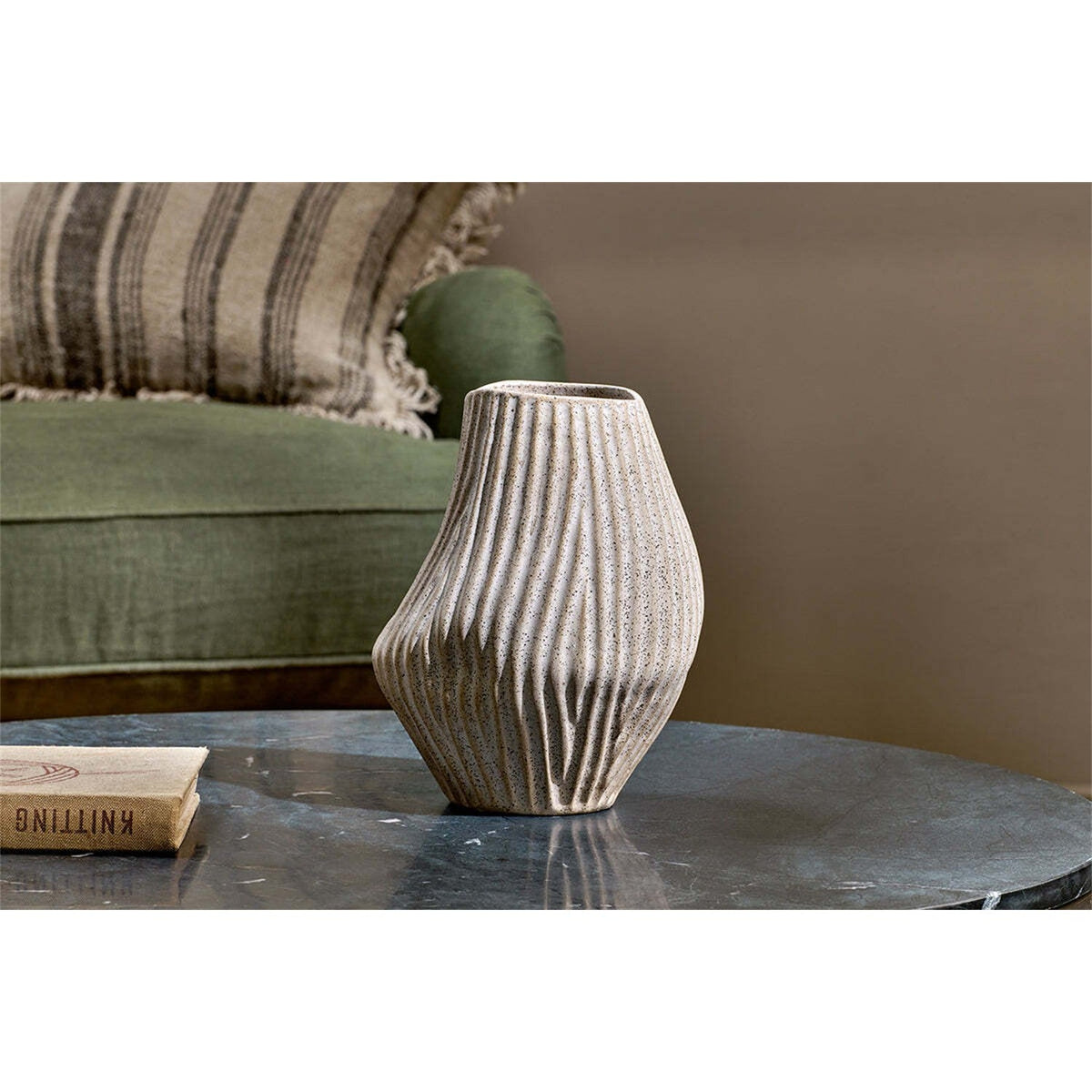 Kalai Small Organic Shape Ceramic Vase - Natural