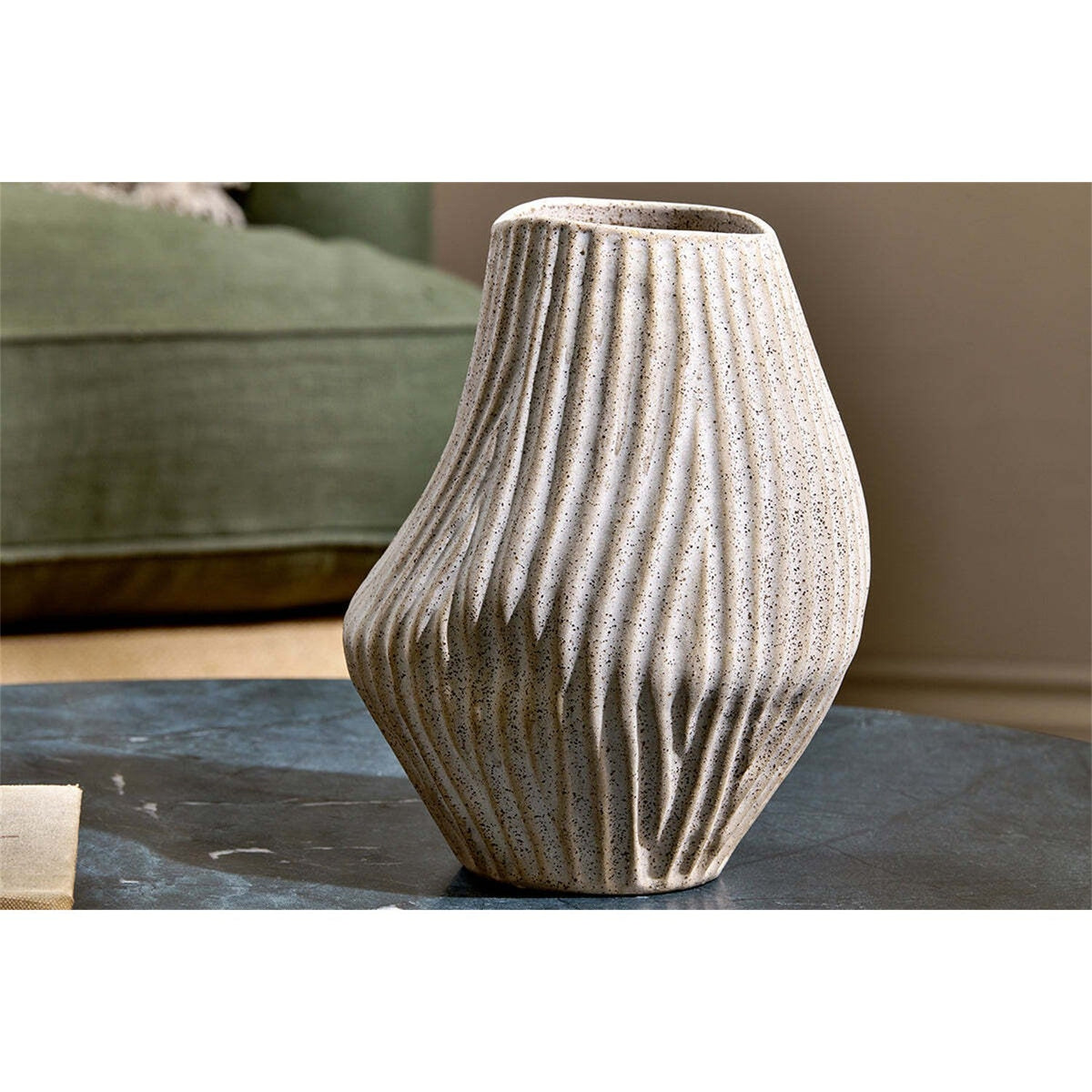Kalai Small Organic Shape Ceramic Vase - Natural