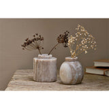 Khari Round Marble Vase - Beige
