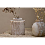 Khari Round Marble Vase - Beige