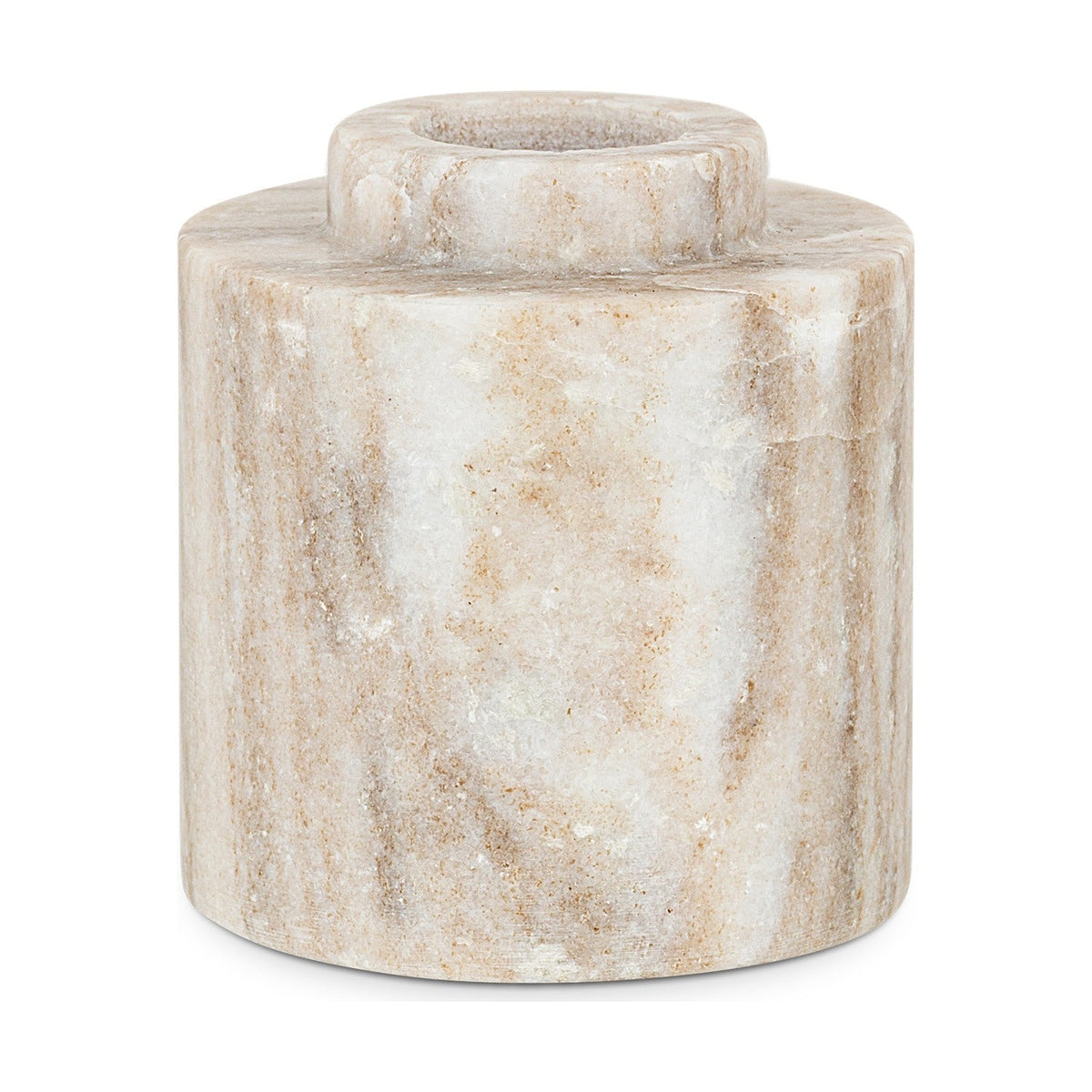 Khari Cylinder Marble Vase - Beige