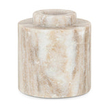 Khari Cylinder Marble Vase - Beige