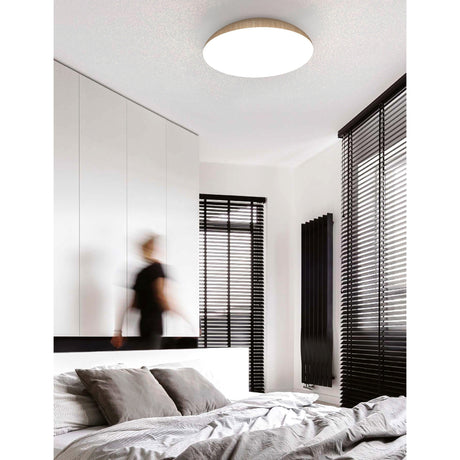 Kazz 6 Light Flush Ceiling Light - Light Brown