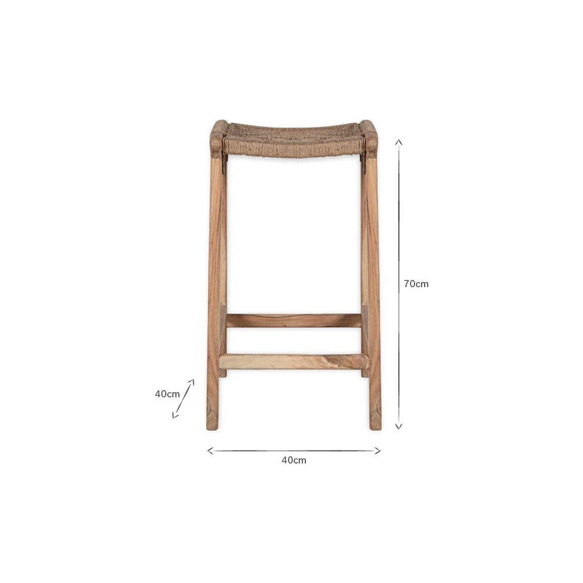 Vinay Woven Backless Counter Stool - Natural
