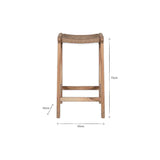 Vinay Woven Backless Counter Stool - Natural