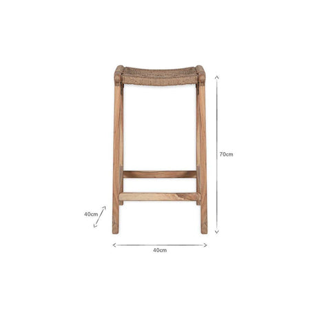 Vinay Woven Backless Counter Stool - Natural