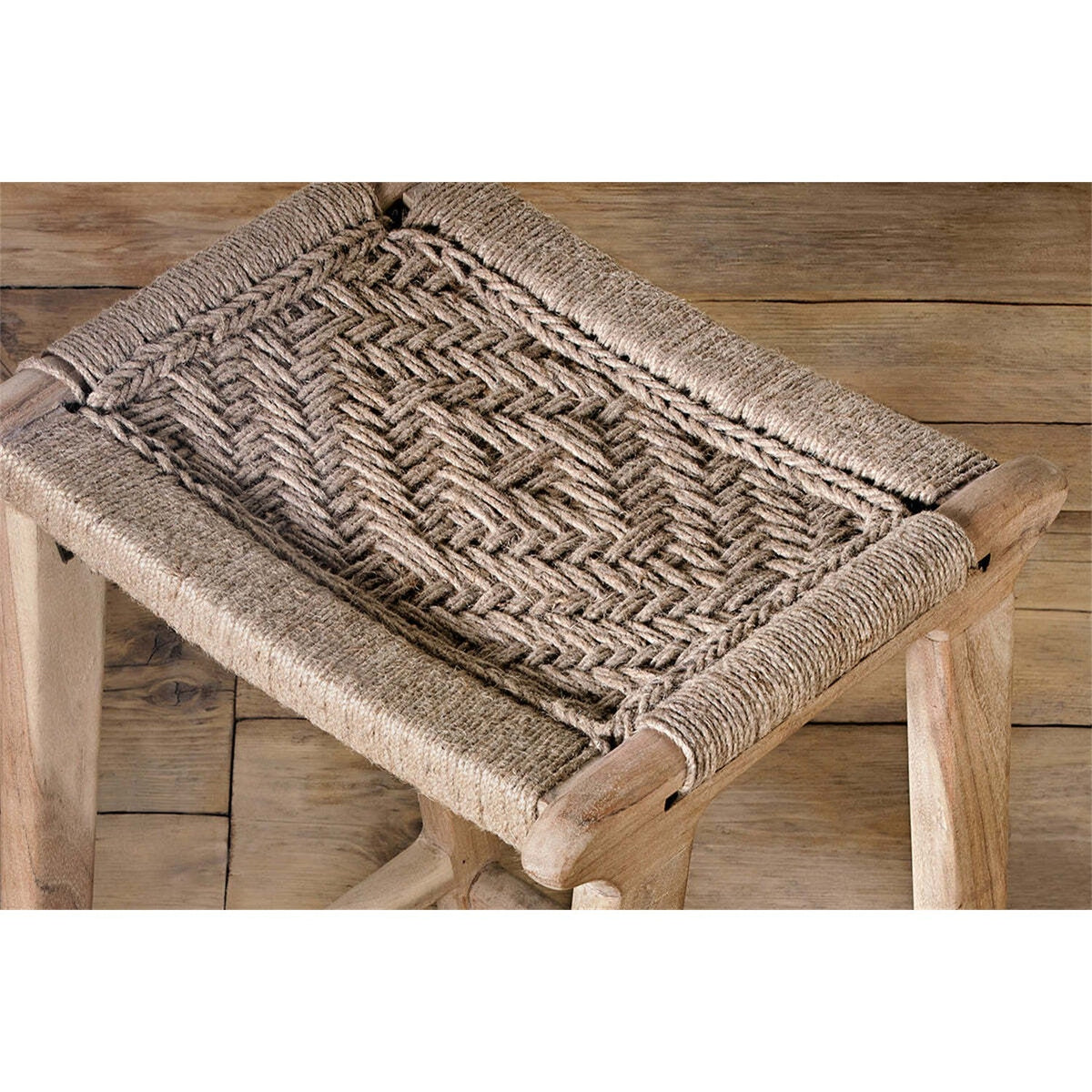 Vinay Woven Backless Counter Stool - Natural