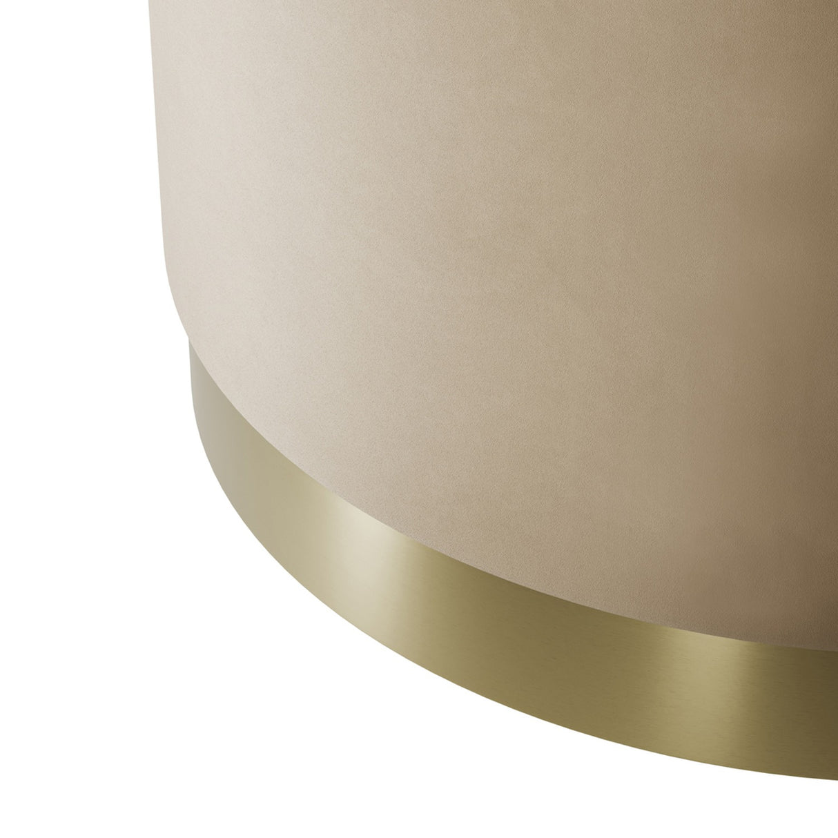 Lara Large Footstool – Beige with Gold