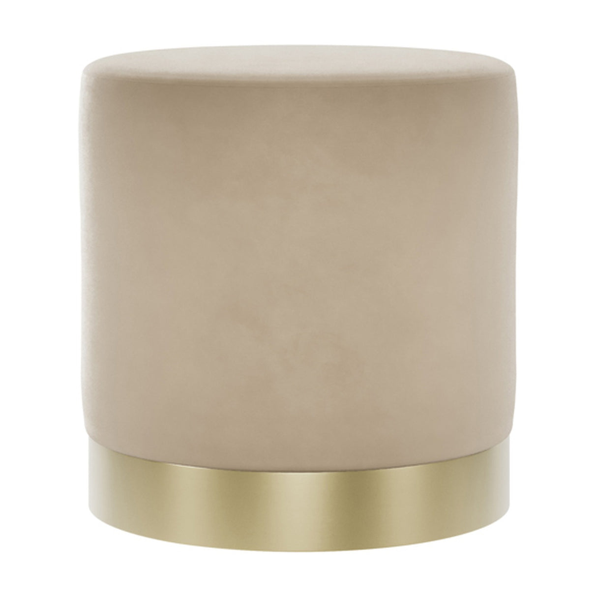 Lara Small Footstool – Beige with Gold