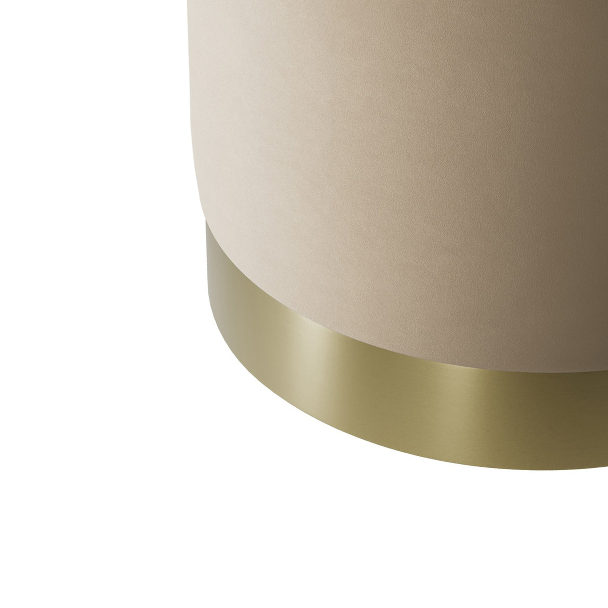 Lara Small Footstool – Beige with Gold