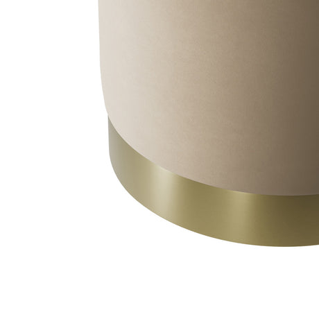 Lara Small Footstool – Beige with Gold