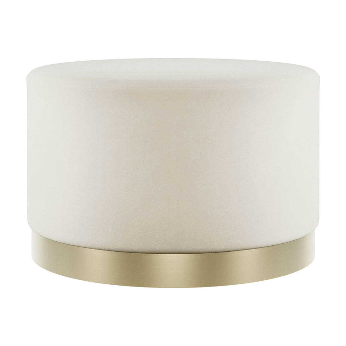 Lara Large Footstool – Cream & Gold