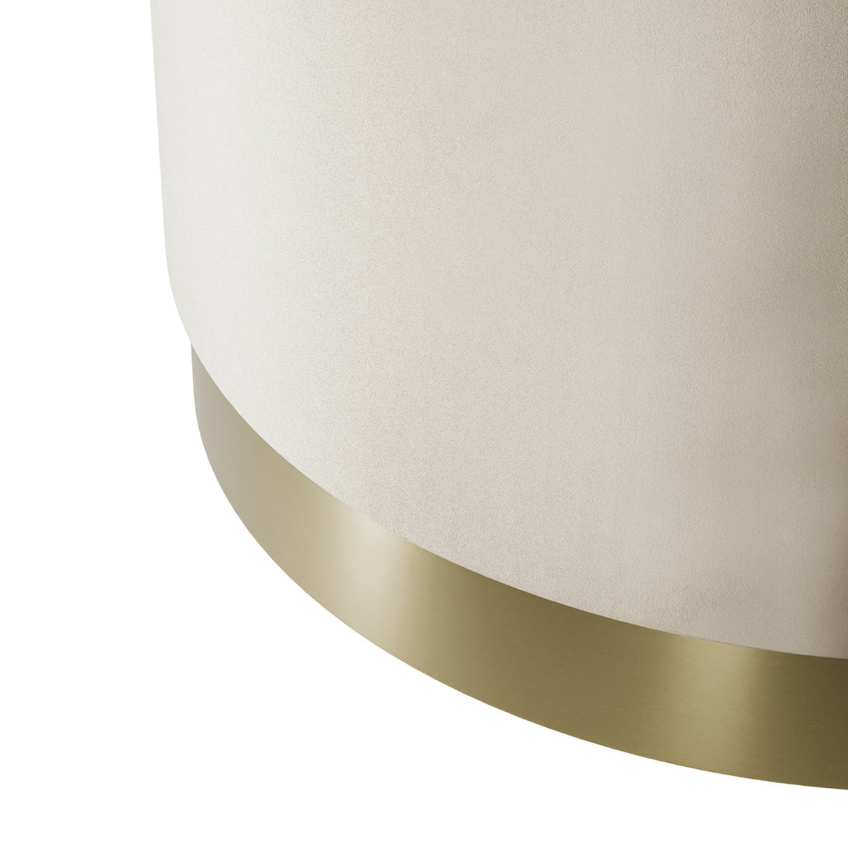 Lara Large Footstool – Cream & Gold