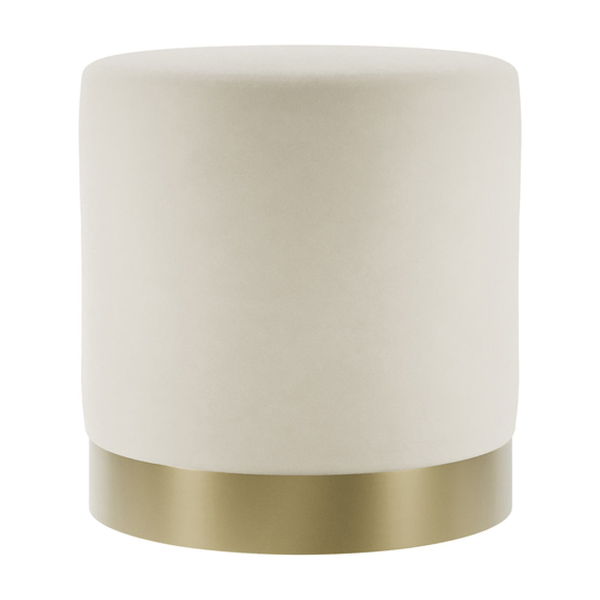 Lara Small Footstool - Cream and Gold